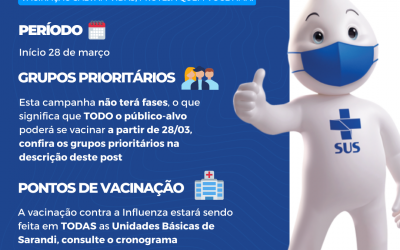 Secretaria Municipal de Saúde anuncia campanha de vacinação contra Influenza 2023